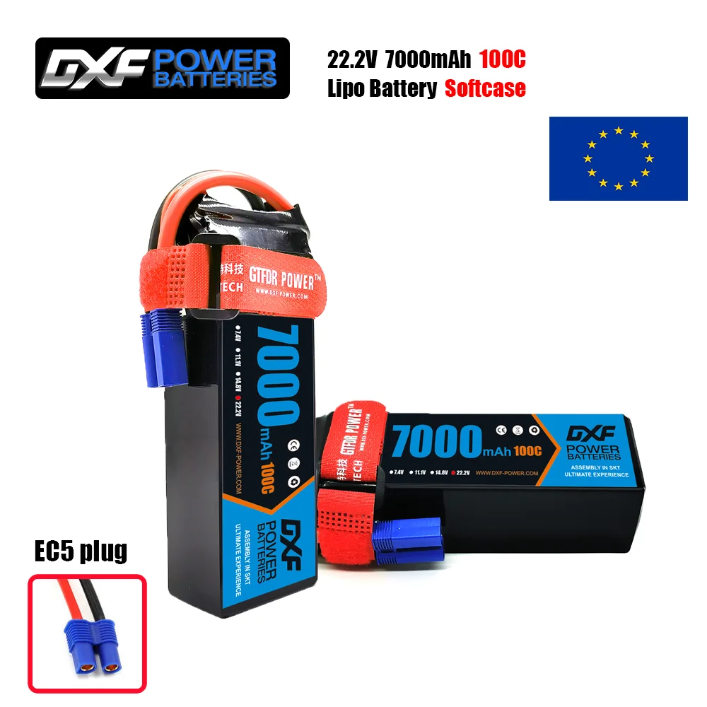 6S Lipo Battery 22.2V 5000Mah - DXF 6S Lipo Pil 22.2V 7000mAh
