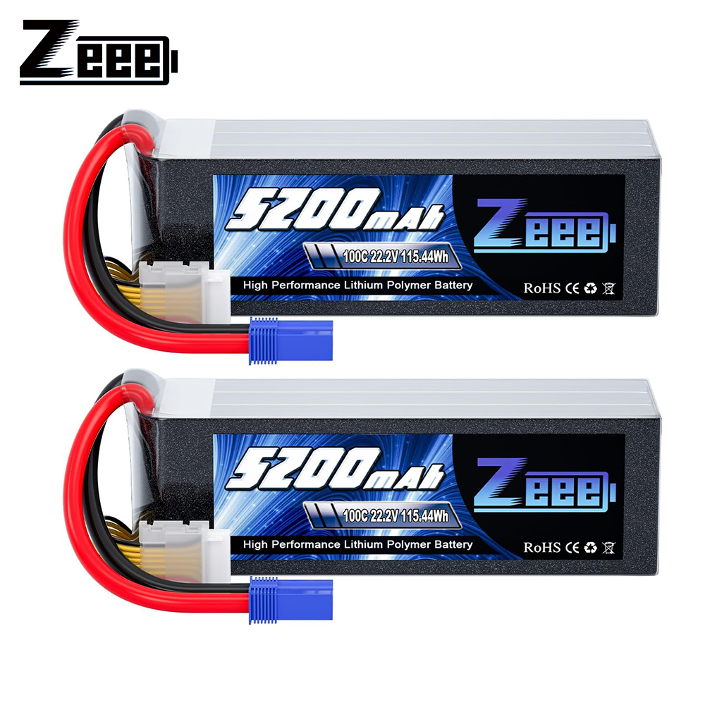 6S Lipo Battery 22.2V 5000Mah - Zeee 6S 5200mAh Lipo Pil 22.2V