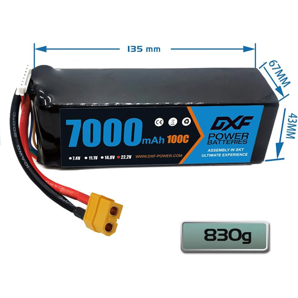 DXF 6S Lipo 10000mAh 7000mAh 5 - 6S Lipo Battery 22.2V 5000Mah incelemesi ve fiyatı