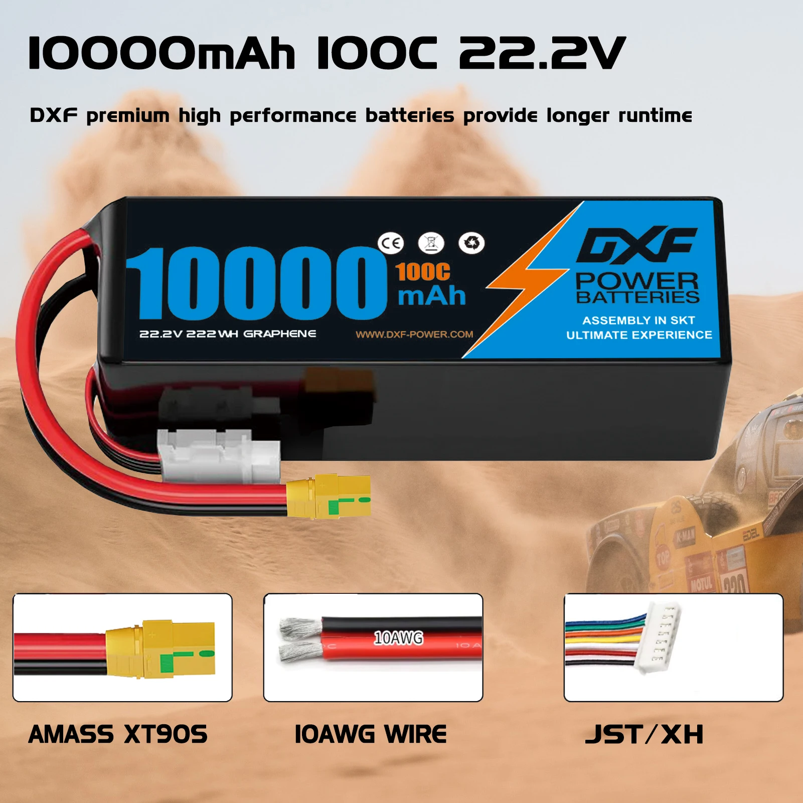 DXF 6S Lipo Pil 10000mAh 22.2V - 6S Lipo Battery 22.2V 5000Mah incelemesi ve fiyatı