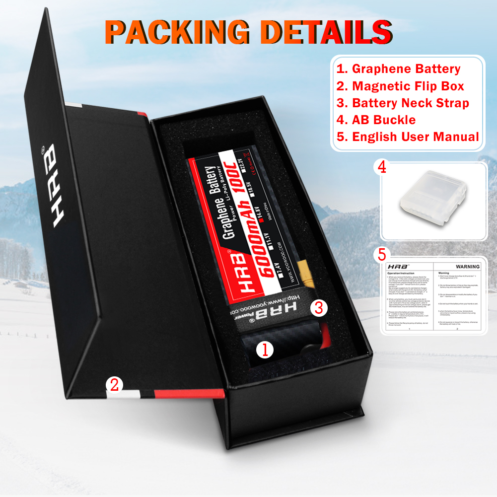 HRB Grafen Pil 2S 3S 4S 5S 6S  - 6S Lipo Battery 22.2V 5000Mah incelemesi ve fiyatı