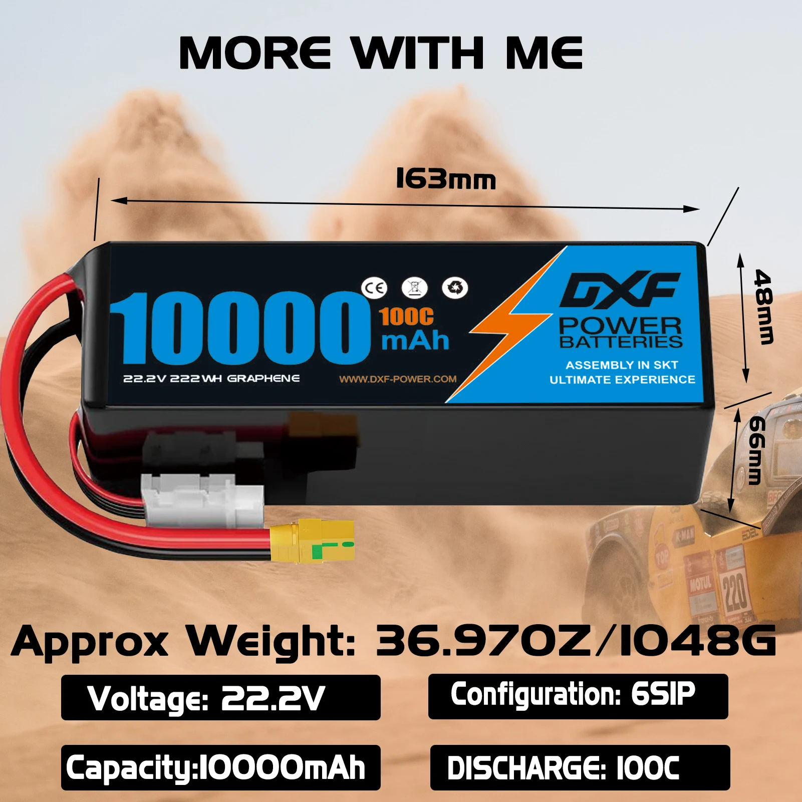 DXF Lipo Pil 6S 22.2V 100C 100 - 6S Lipo Battery 22.2V 5000Mah incelemesi ve fiyatı