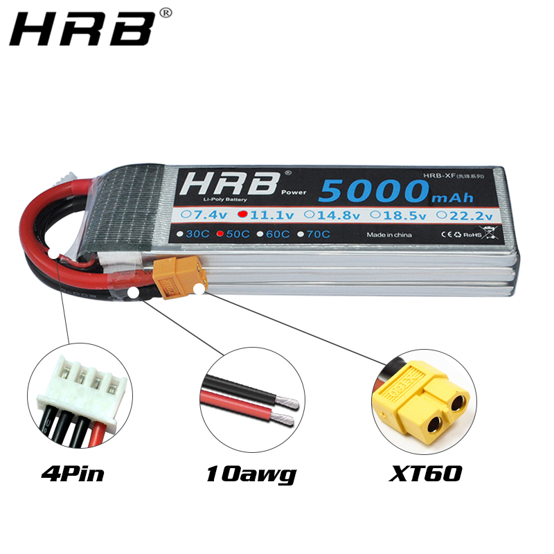 HRB Lityum Pil 4S 14.8V 5000mA - 4S Lipo Battery 14.8V 6000Mah incelemesi ve fiyatı