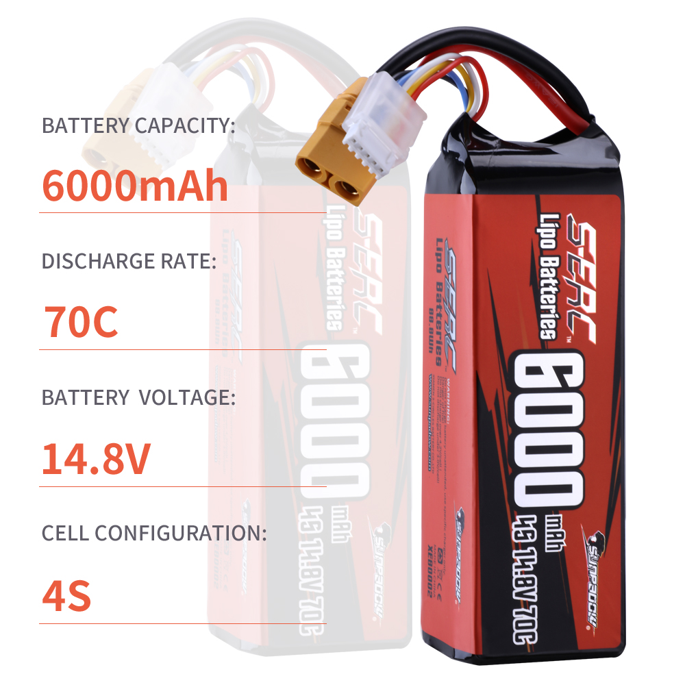 SUNPADOW 4S Lipo pil için 14.8 - 4S Lipo Battery 14.8V 6000Mah incelemesi ve fiyatı