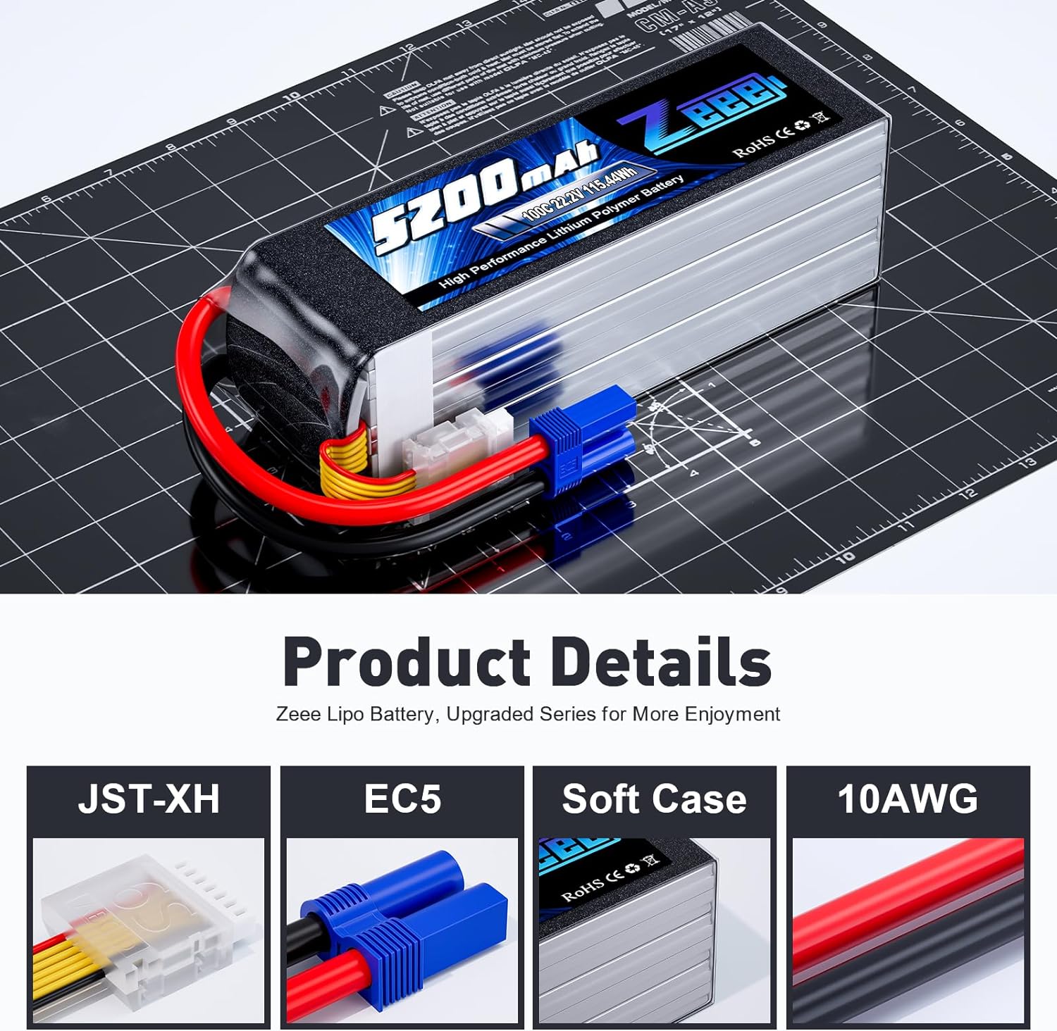 Zeee 6S 5200mAh Lipo Pil 22.2V - 6S Lipo Battery 22.2V 5000Mah incelemesi ve fiyatı